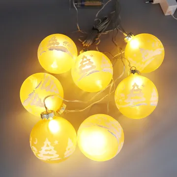 wholesale high quality decoration led ball glass string light christmas tree light decoration