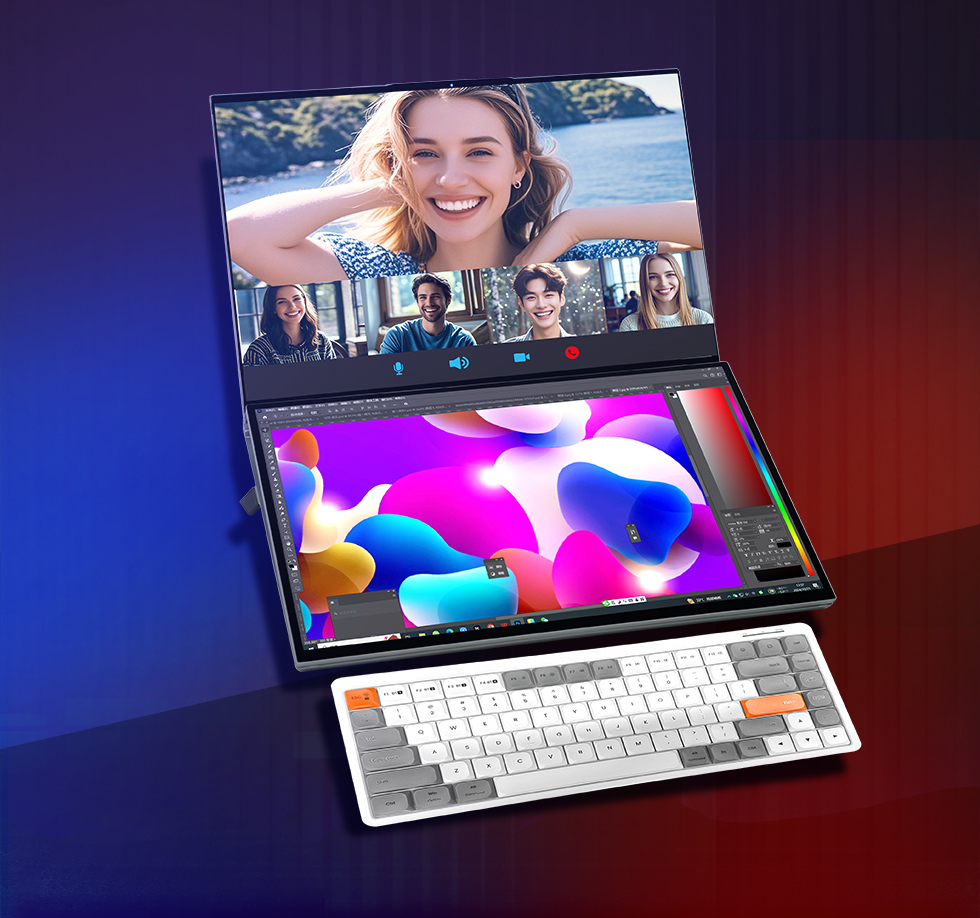 Dual-screen touch screen