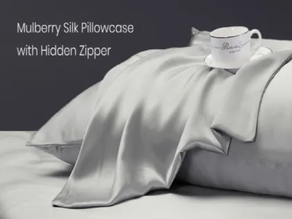 100% Mulberry Silk Set of 2Pillowcase Queen Size