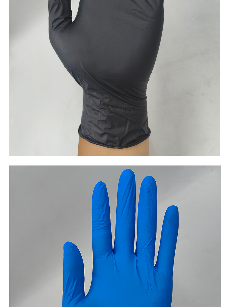 Disposable nitrile waterproof and oil resistant gloves