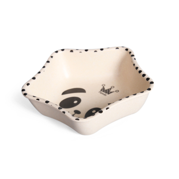 Factory Sale Pentagram Shape Panda Pattern Bamboo Fibre Kids Candy Dessert Bowl For Baby