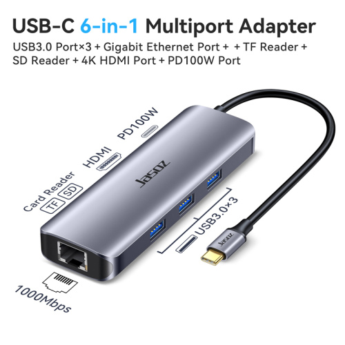 USB 3.0 2.0 Mehrere Ports HDMI RJ45 -Adapter