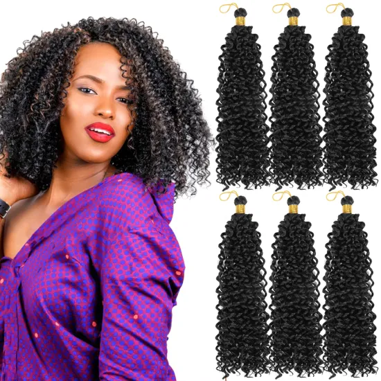 Free Sample Hot Twist Curly Afro Perruque Braiding Bundles Extensions Braid Water Wave Crochet New Tress Free Water Wave Hair