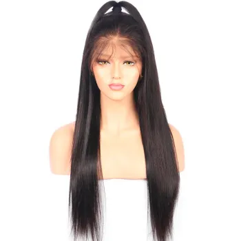 Silk Straight Natural Human Hair Wigs: Full Lace Virgin Hair Products