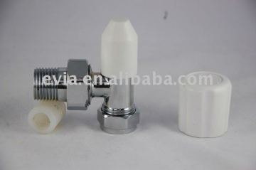 Plastic handle brass sealing Levigation Polished chrome radiator valve