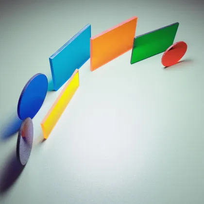 Square Optical orange filter CB550 for camera lens