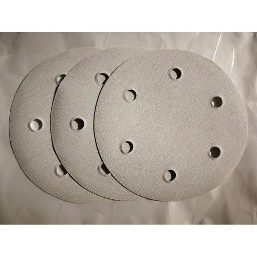 Six hole white coated loop disc