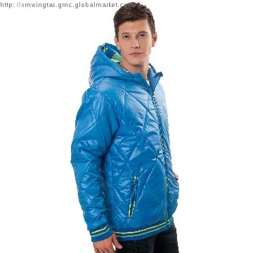 Men\'s padding jacket white hood