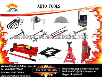 Auto Tools include Jack,Oil Filter Wrench,Feeler gauge,Allen key,Plug spanner,Ring compessor....