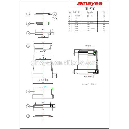 Cheap Bicycle Headset Bicycle Frame Threadless Sealed Tapered Bearing