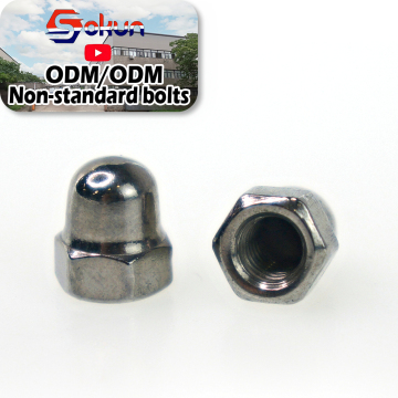 DIN 1587 CARBON STANSTINLESS BAJA HEXAGONAL DOME NUT (ACORN NUT ENGINE Pencari)