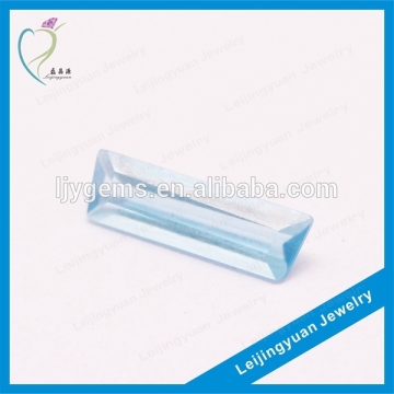 Good quality rectangle blue luster cz jewelry