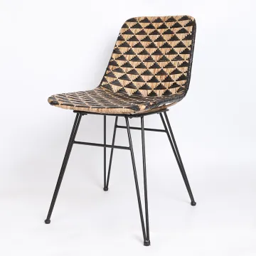 Creative Rattan Back Rest Area Negotiation Chair for Fashionable Indoor Coffee Shop