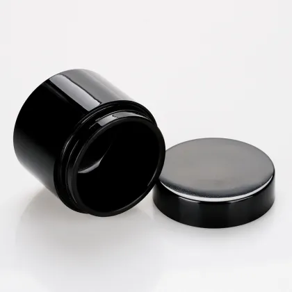 Customized Matte Black Plastic Skin Care Packing Jar - UV Gel Jar