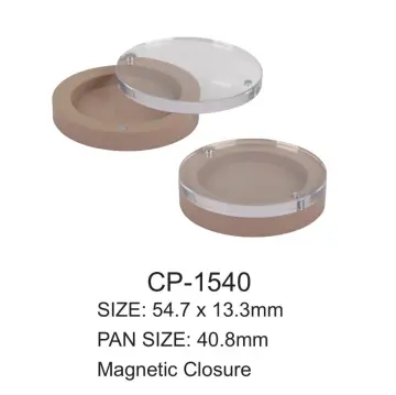 Magnetic Closure Round Plastic Powder Eyeshadow Container