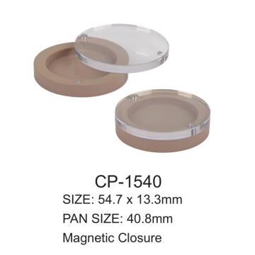 Magnetische sluiting ronde plastic poeder oogschaduwcontainer