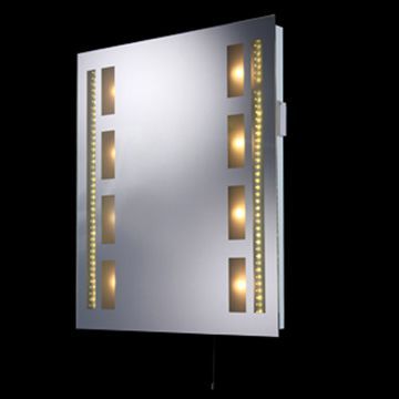 Light Mirror, Composed of LED or Fluorescent or Halogen Bulbs, CE, VDE and RoHS Certifications