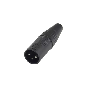 6mm Black Nickel Plated Speakon Plugs Sockets Couplers Adapters - Male 3Pin XLR