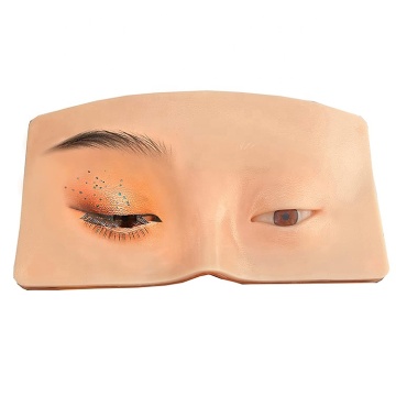 5D Silicone Mannequin Face with Eyes for Makeup Practice and Training