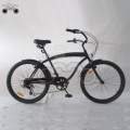 26inch Men 6speed preto Beach Cruiser bicicleta