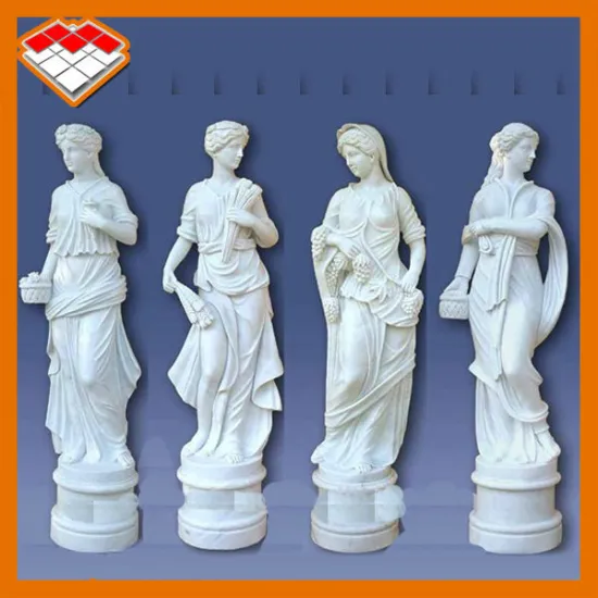 natural white marble stone life size stone angel girl with basket statue                        
                                                Quality Choice