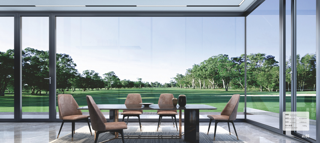 apartment aluminium double glass swing door