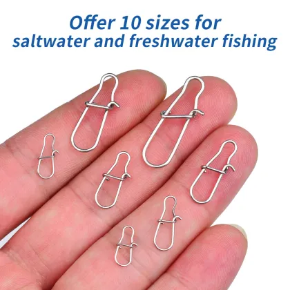 Wholesale Fishing Accessories: Stainless Steel Fast Lock Snaps, Safety Snaps, and Lure Connectors