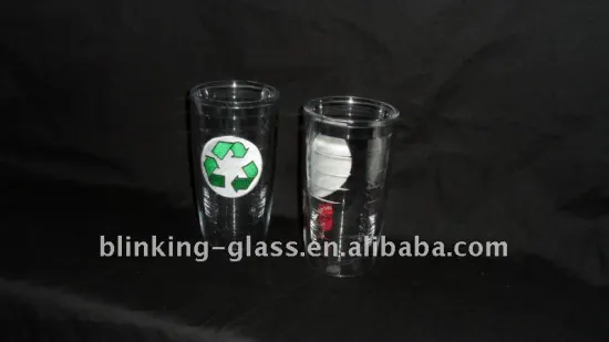 plastic double wall cup with straw and lid- 16OZ/21OZ