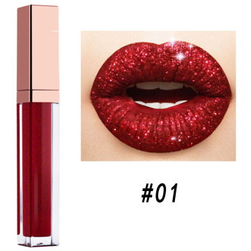 Private Label Rose Gold Glitter Lipstick - 12 Colors Waterproof Long Lasting Lipstick