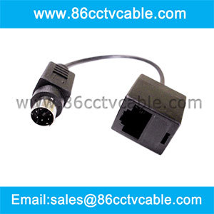 RJ-45 Cable to MINI DIN Male Coupler