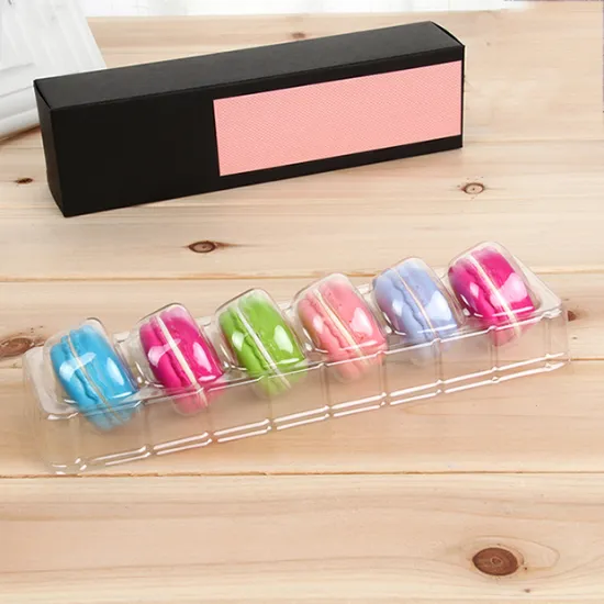 Custom Plastic Packaging Macarons Box With Dispaly Tray