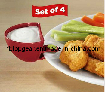 Novelty Design Colourful Plastic Plate DIP Clips, Set of 4