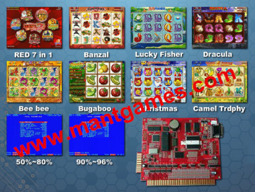 Slot Game Board Red 7 in 1 for Sale