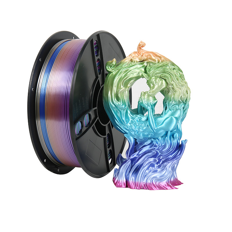 Regenbogen mehrfarbiger Seiden 3D -Drucker -Pla -Filament