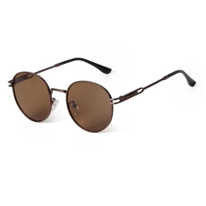 ADE WU STY9568 Metal Frame Round Sun Glasses - Luxury Vintage Shades UV 400 Protection