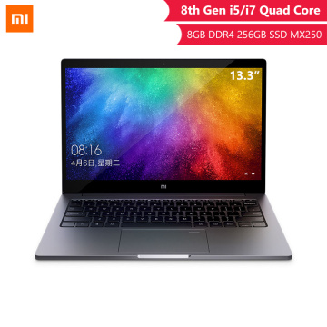 Original Xiaomi Laptop Air 13.3 Inch Inter 8th Quad Core i7 8G MX250 Ultra thin Laptops 512G SSD FHD PC for Game Office
