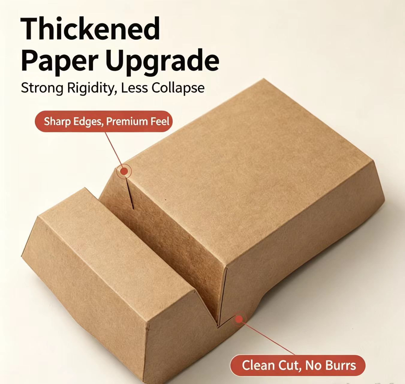 Partitioned Kraft Paper Food Tray for Combo Meals