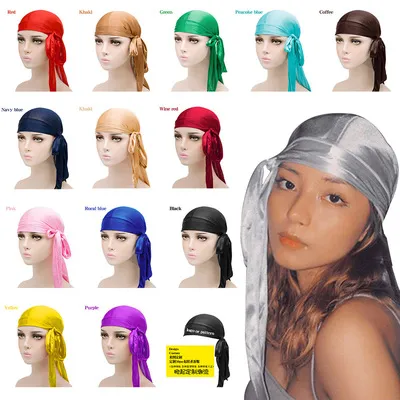 High Quality Designer Custom Silk Durag - H-163 Fashion Multifunction Hair Accessory for Men