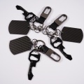 Twill Matte Carbon Fiber Keychain For Gift