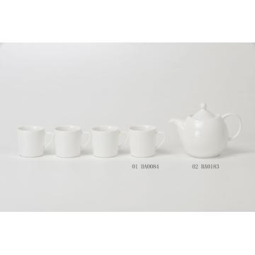 Chinese Style Durable White Porcelain Teaware Set