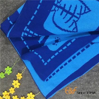 Children Double Jacquard Cartoon Pattern Knitted Blanket
