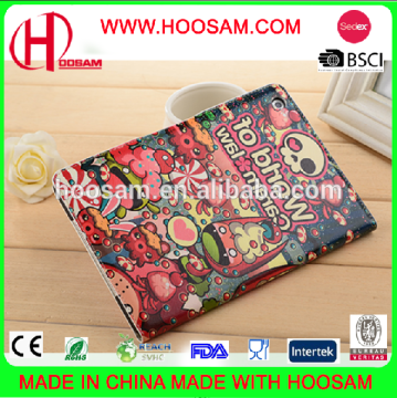 2017 fashion cartoon flip leather case for ipad mini