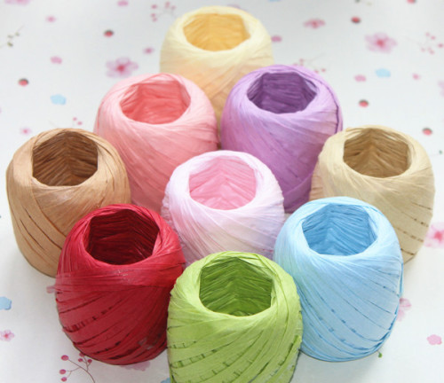 Hot Sale Colored Paper Raffia For Gift