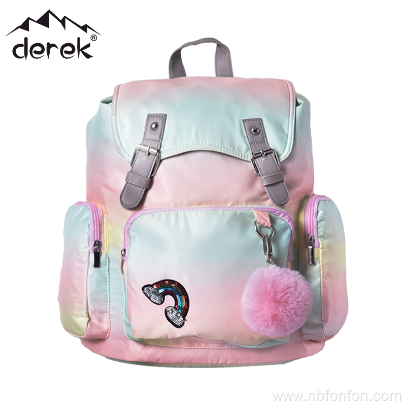 Gradient drawstring children's fashion backpack