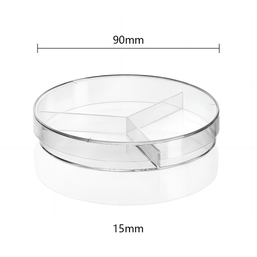 90 * 15mm 3 بخش - پتری ظرف / صفحه 90mm-sterile