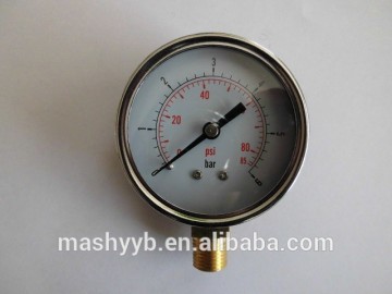 best stainless steel case BSP thread digital pressure gauge with CE