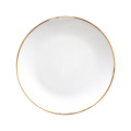 gold rim bone ceramic plates