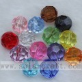 Transparent acrylic round 32 facets diamond beads spacer beads