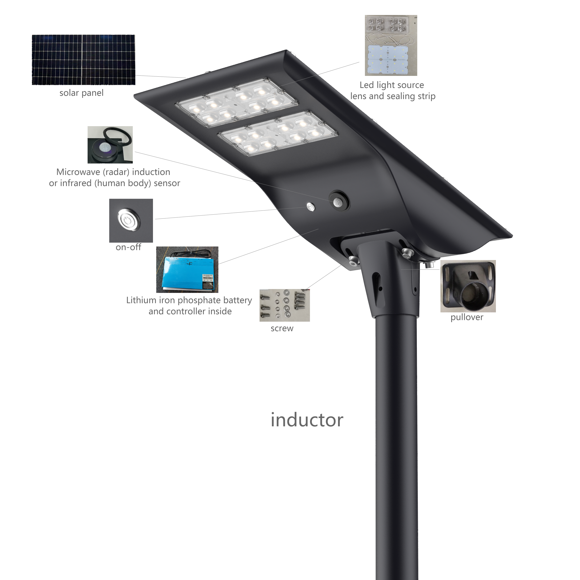 High-performance 100W 120W Waterproof Solar Street Light