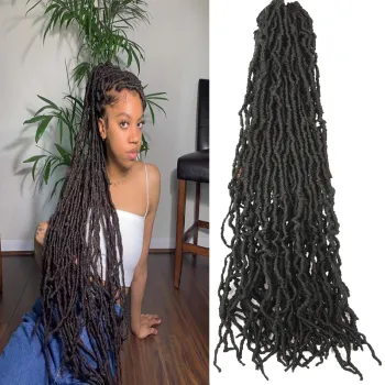 18 24 30 36 Inches Crochet Braiding Hair Extensions Boss Bobbie Faux Synthetic Hair Braids Wigs Most Natural Nu Faux Locs